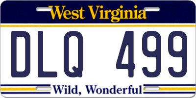 WV license plate DLQ499