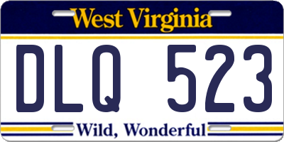 WV license plate DLQ523