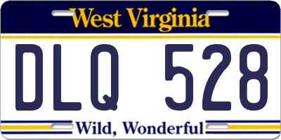 WV license plate DLQ528
