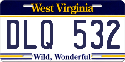 WV license plate DLQ532