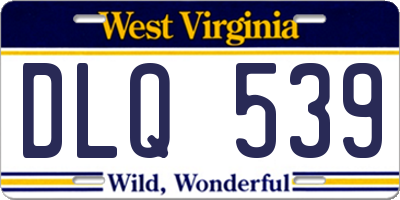 WV license plate DLQ539