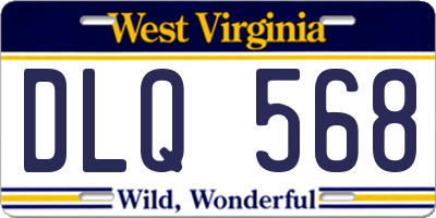 WV license plate DLQ568