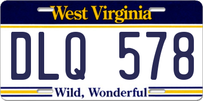 WV license plate DLQ578