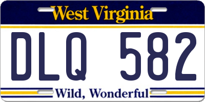WV license plate DLQ582