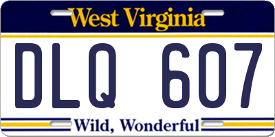 WV license plate DLQ607
