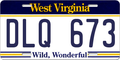 WV license plate DLQ673