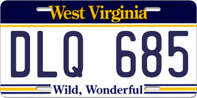 WV license plate DLQ685