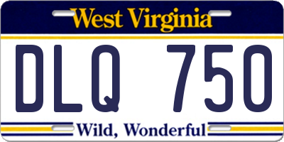 WV license plate DLQ750