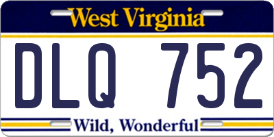 WV license plate DLQ752