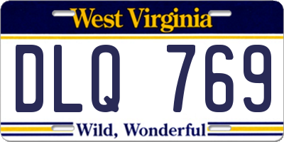 WV license plate DLQ769