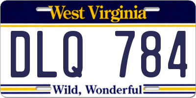 WV license plate DLQ784
