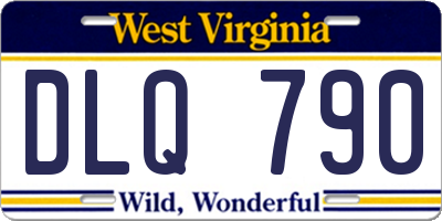 WV license plate DLQ790