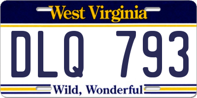 WV license plate DLQ793
