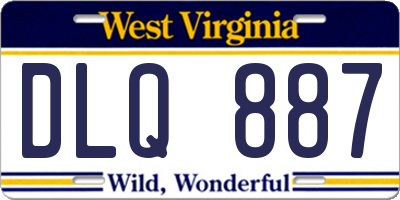 WV license plate DLQ887