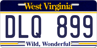 WV license plate DLQ899