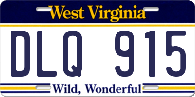 WV license plate DLQ915