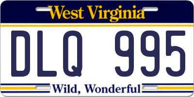 WV license plate DLQ995