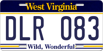 WV license plate DLR083