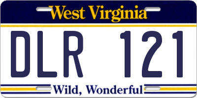 WV license plate DLR121
