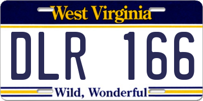 WV license plate DLR166