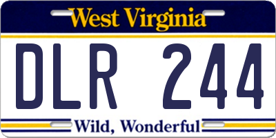 WV license plate DLR244