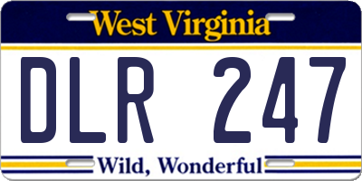 WV license plate DLR247