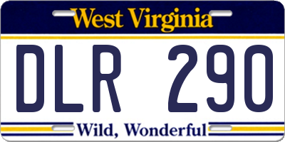 WV license plate DLR290