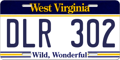WV license plate DLR302