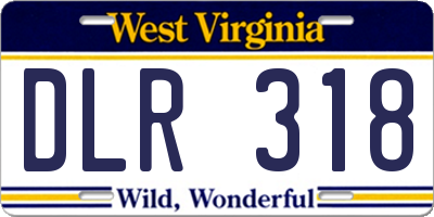 WV license plate DLR318