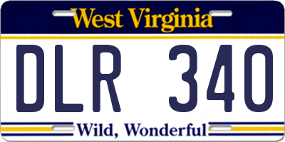 WV license plate DLR340