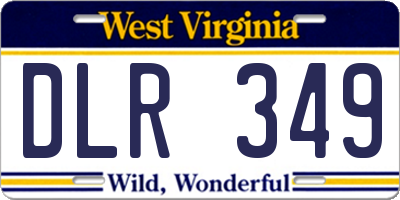 WV license plate DLR349