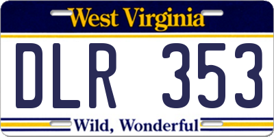 WV license plate DLR353
