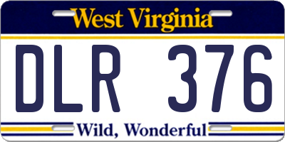 WV license plate DLR376