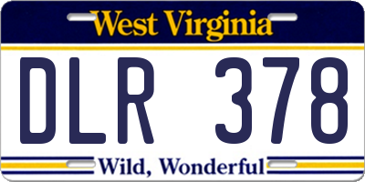 WV license plate DLR378