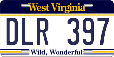 WV license plate DLR397