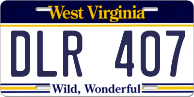 WV license plate DLR407