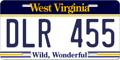 WV license plate DLR455