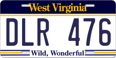 WV license plate DLR476