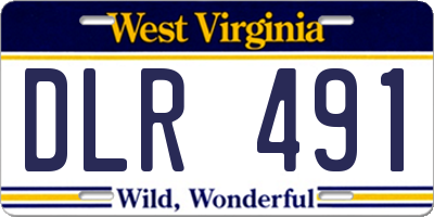 WV license plate DLR491