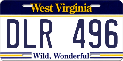 WV license plate DLR496