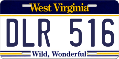 WV license plate DLR516