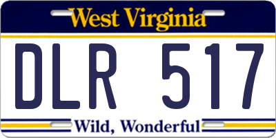 WV license plate DLR517