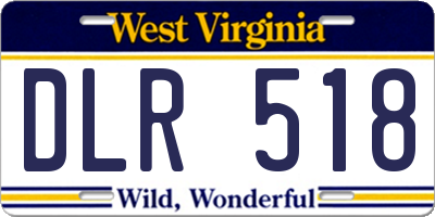 WV license plate DLR518