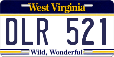 WV license plate DLR521