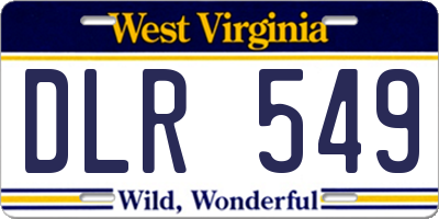 WV license plate DLR549