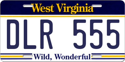WV license plate DLR555