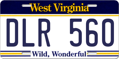 WV license plate DLR560