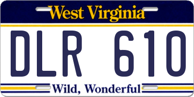 WV license plate DLR610