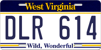 WV license plate DLR614