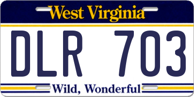 WV license plate DLR703